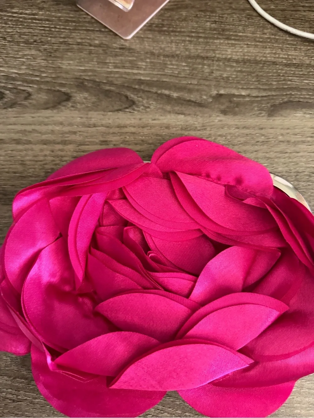 Women's Hot Pink Floral Statement Clutch - Fashion Accessory